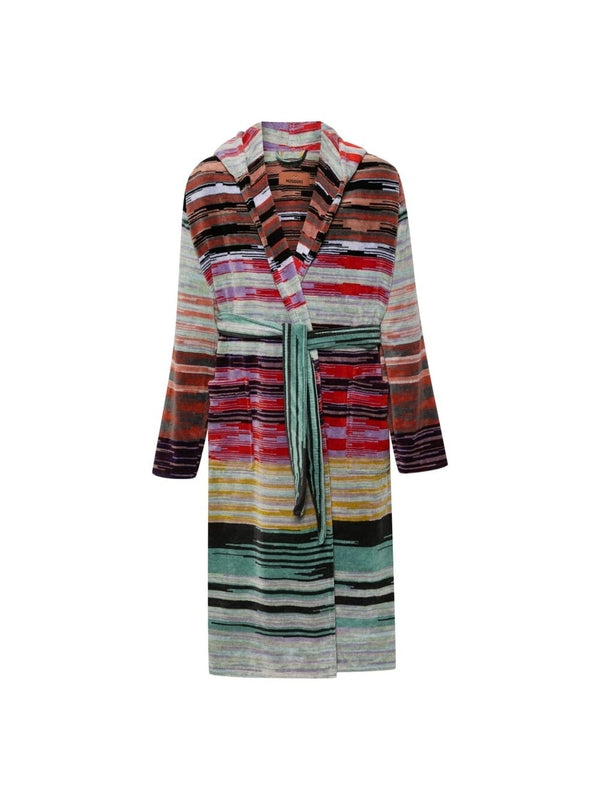 Stripe Pattern Cotton Robe