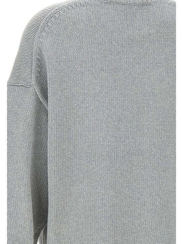 Crewneck Cotton Blend Knit