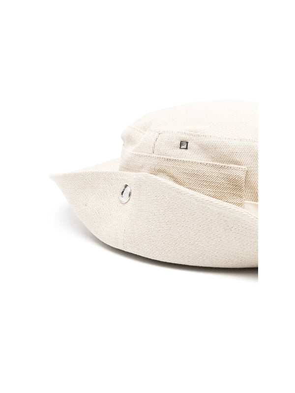 Nimes Logo Linen Blend Bucket Hat