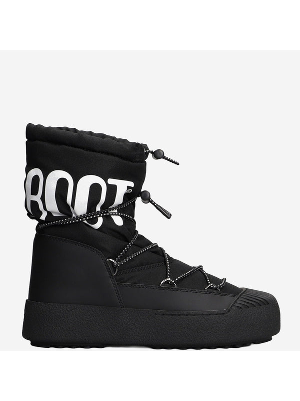Moonboots Black Lace-Up Boots