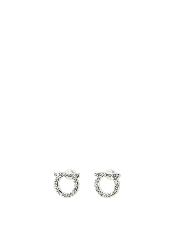 Crystal Gancini Logo Earrings