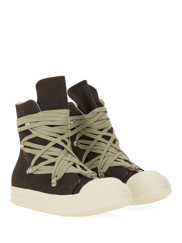 Rick Owens Drkshdw Grey High Top Sneakers