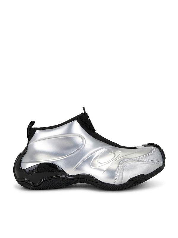 BASKETBALL silver metallic sneakers