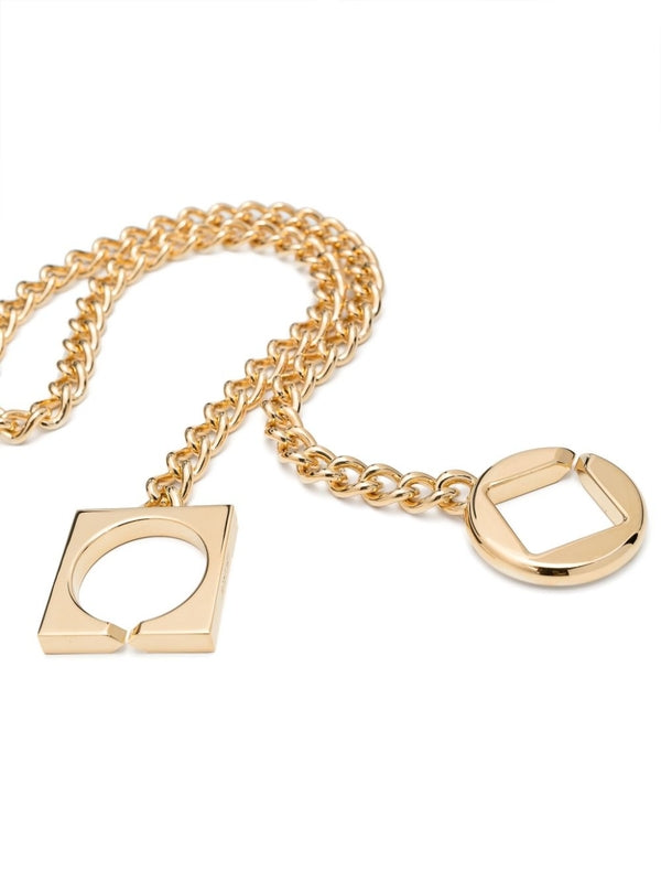 Square Round Chain Necklace