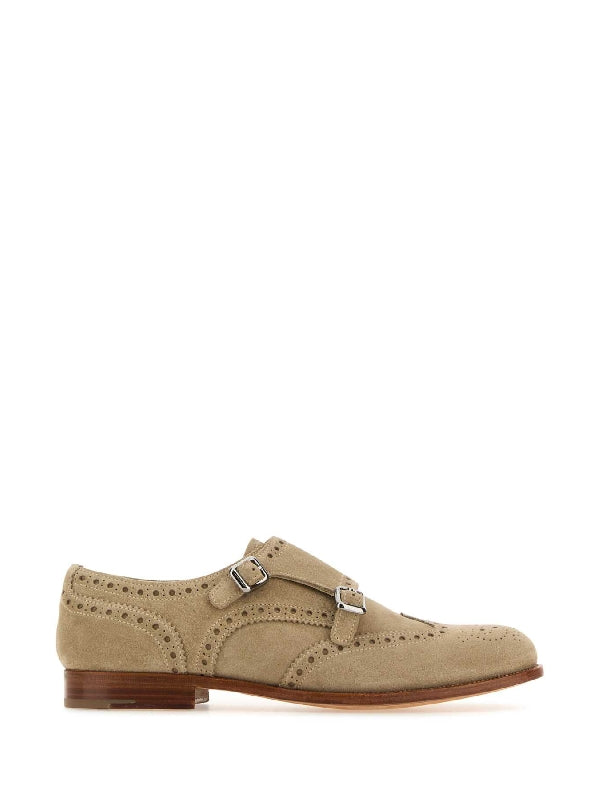 Suede Monk Strap Shoes