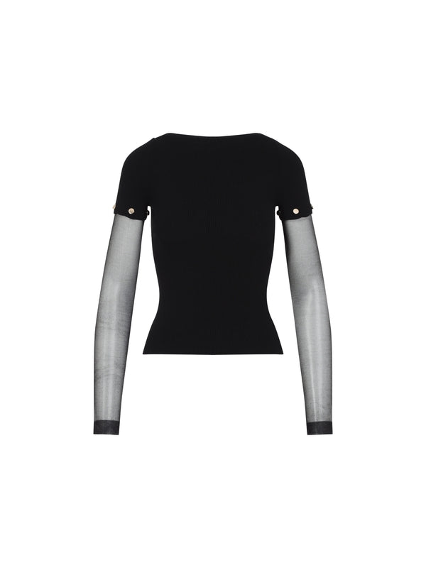 Alcide Sheer Long Sleeve Top