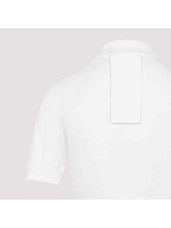 Polo Collar Cotton Mini Dress