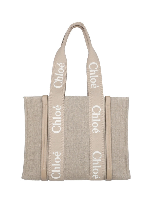 Woody Logo Medium Tote Bag