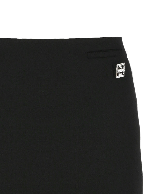 4g Logo Wool Mini Skirt