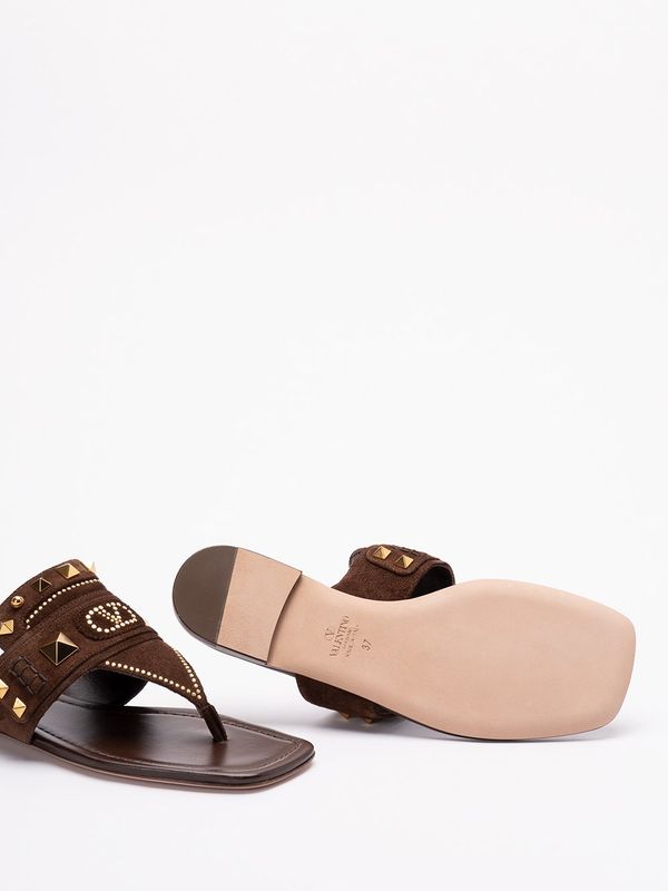 Vg Plaster Logo Leather Flip-flop Sandals