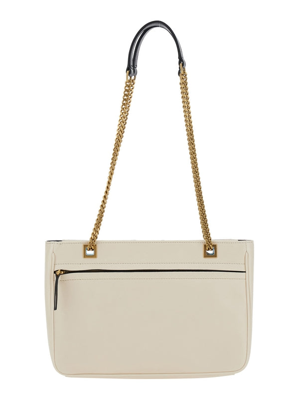 Viva Superstar V Logo Leather Tote Bag