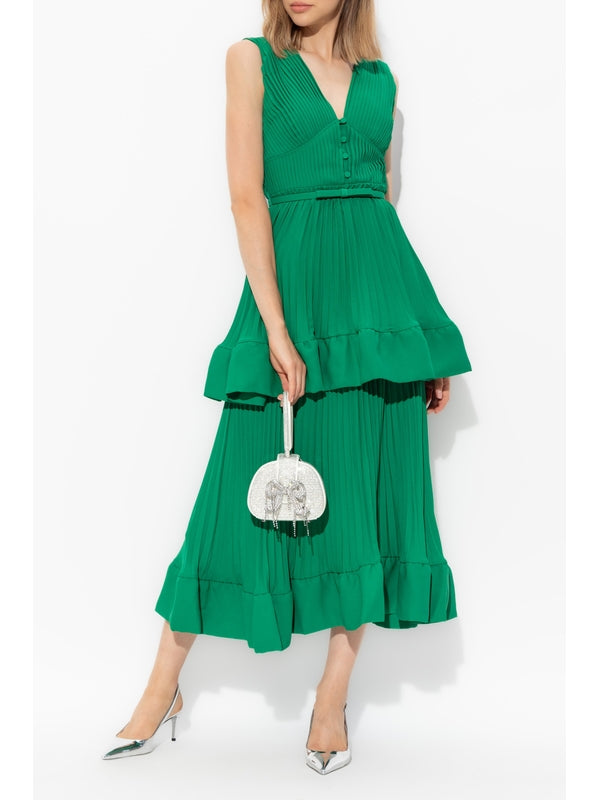 Belt Pleats
  Flounce Dress