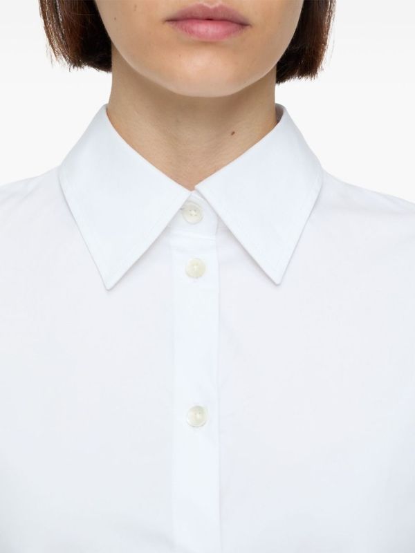 Pleated Sleeve
  Cotton Shirt