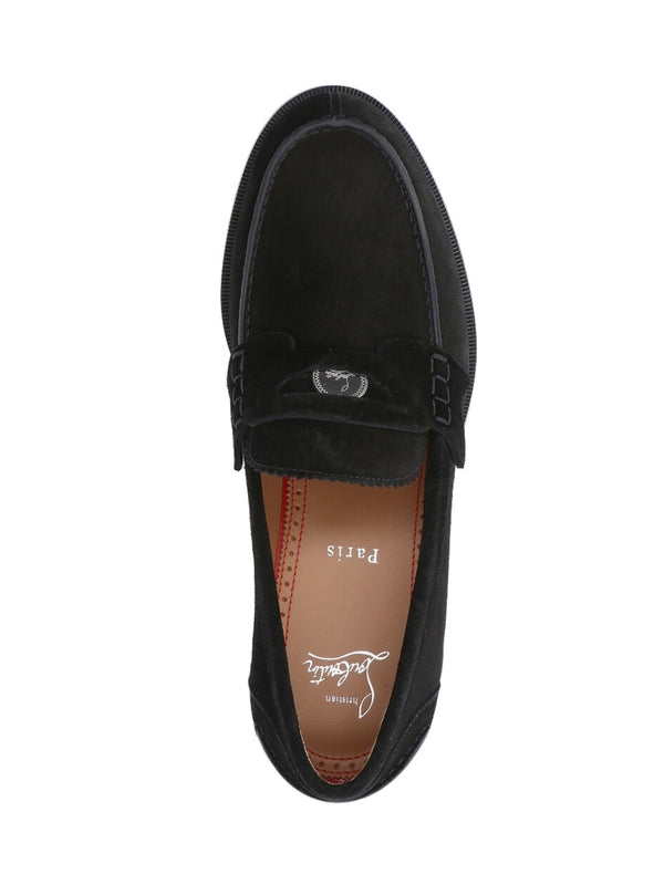 Black Suede Penny Loafers