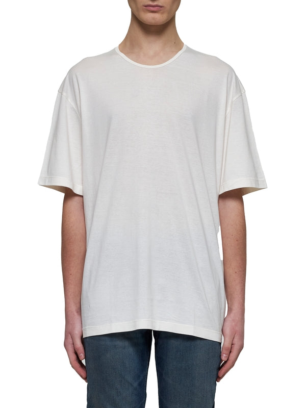 White Crewneck Cotton Short-Sleeve T-Shirt