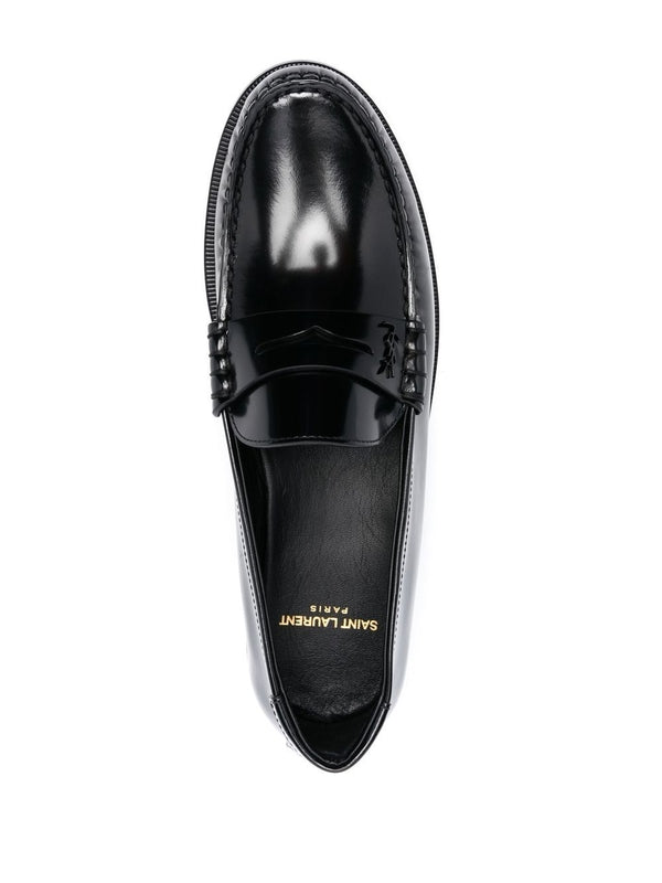 Saint Laurent Black Penny Loafer