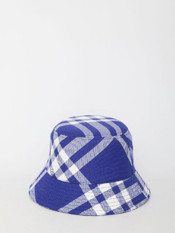 Check Wool Blend Bucket Hat