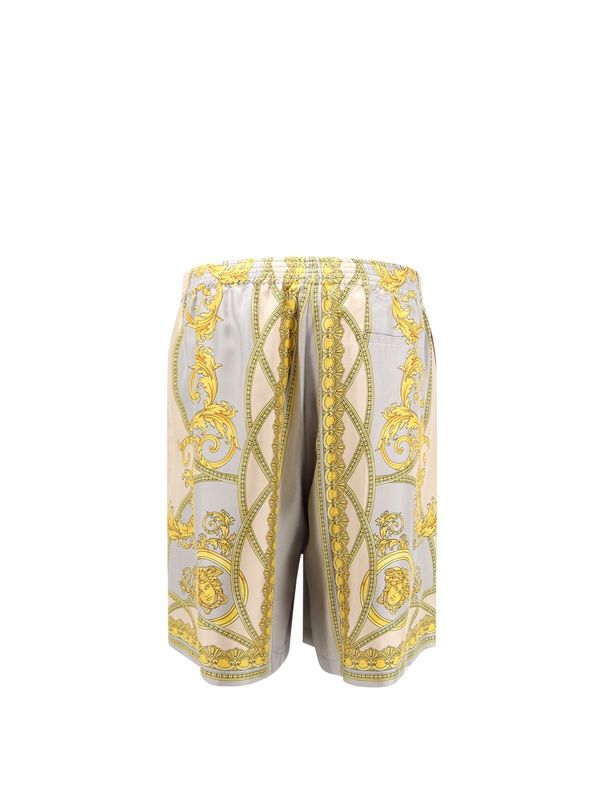 All-Over Printed Silk Bermuda Shorts