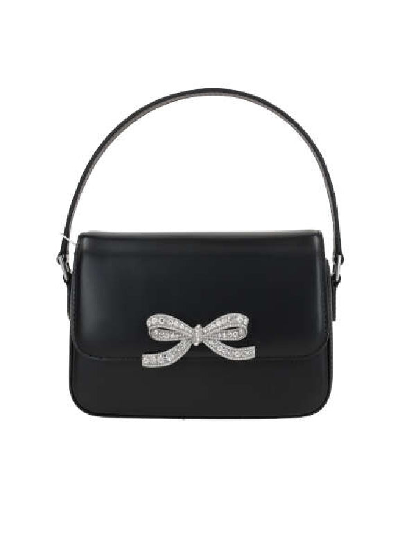 Bow Detail Leather Tote Bag