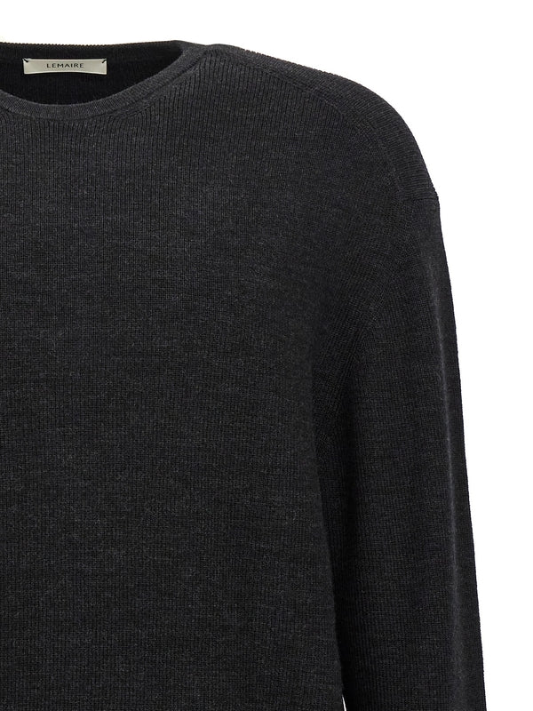 Crew Neck Wool Blend Knit