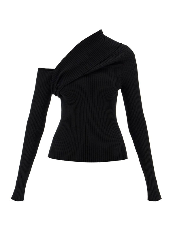 Courrèges - One Shoulder Viscose Long Sleeve Top - Jente