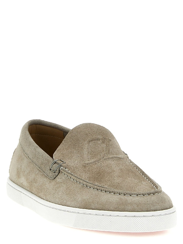 Varsiboat Logo Embossed Suede Loafers