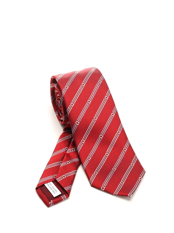 Gancini Logo Silk Necktie