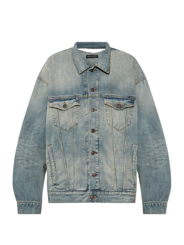 Back Distressed Detail Denim
  Jacket