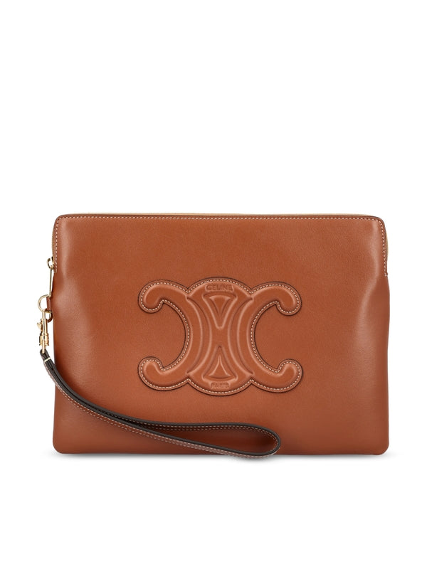 Triomphe Leather Small Clutch