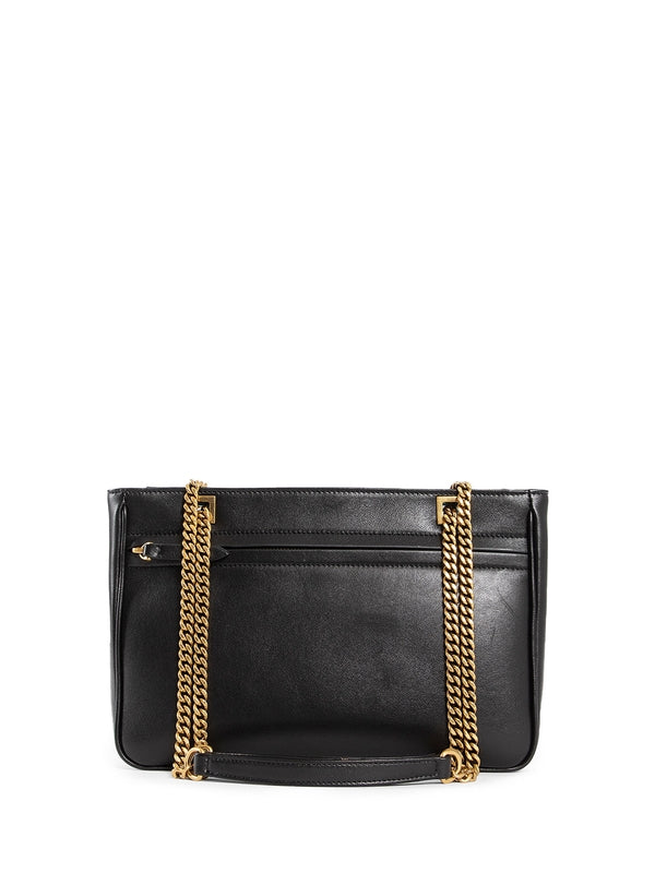 V Logo Leather Crossbody Bag