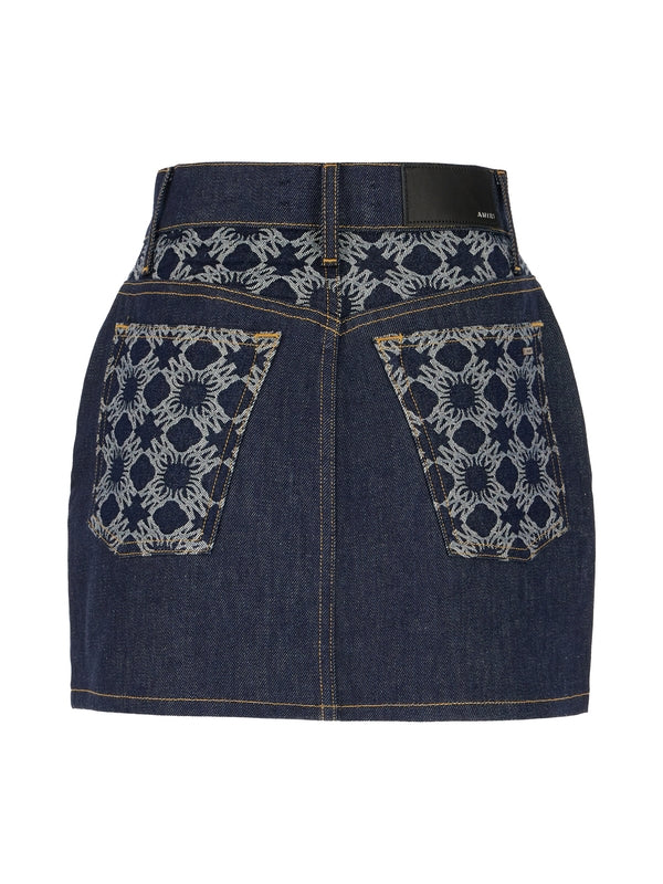 Ma Logo Jacquard Denim Mini
  Skirt