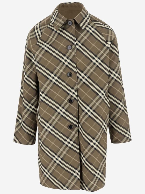 Check Pattern Reversible Trench Coat