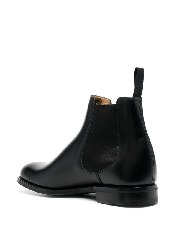 Black Leather Chelsea Boots