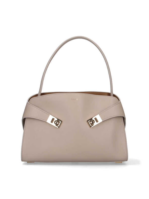 Ferragamo Beige Tote Bags