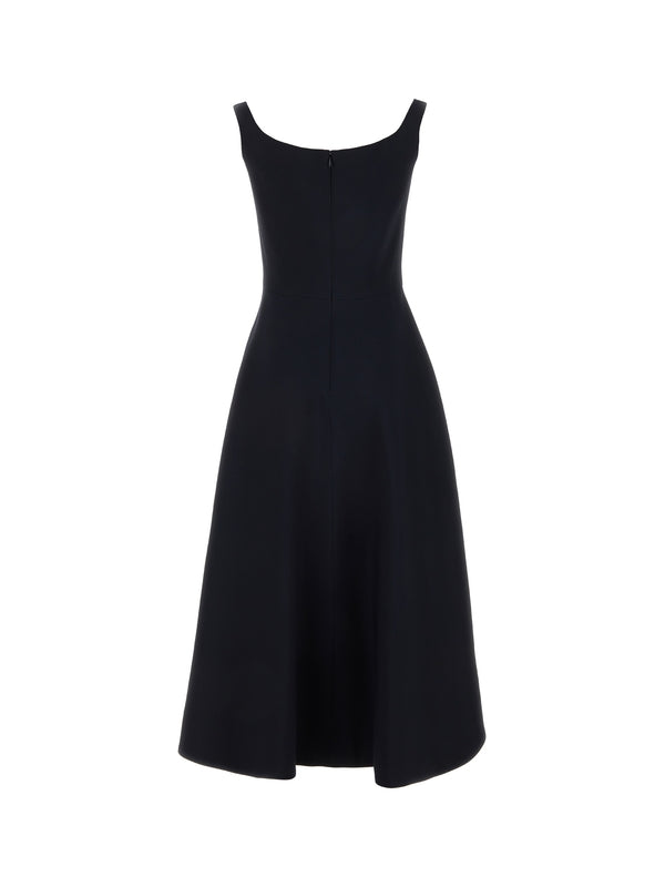 Wool blend flare dress