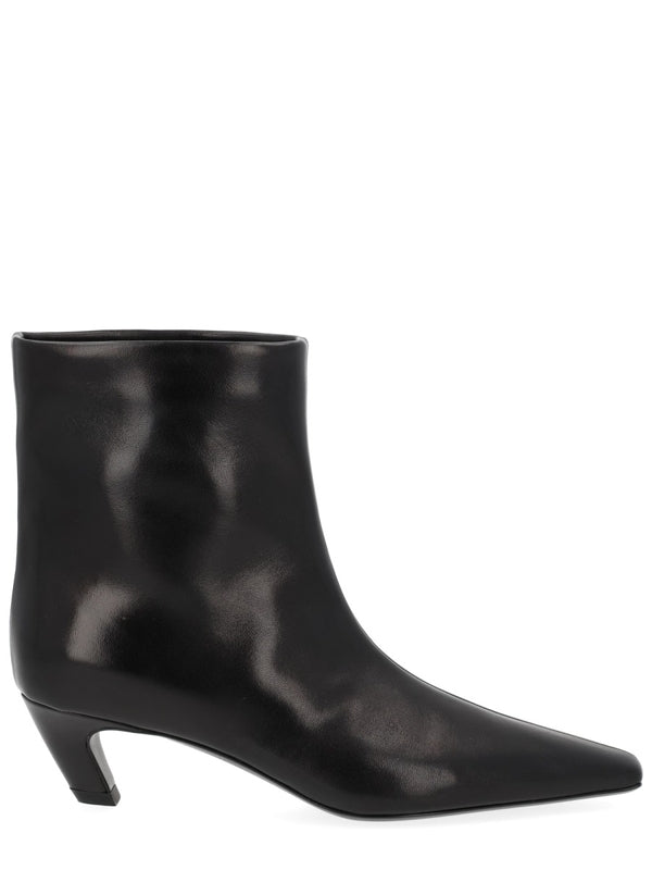 Khaite Black Ankle Boots