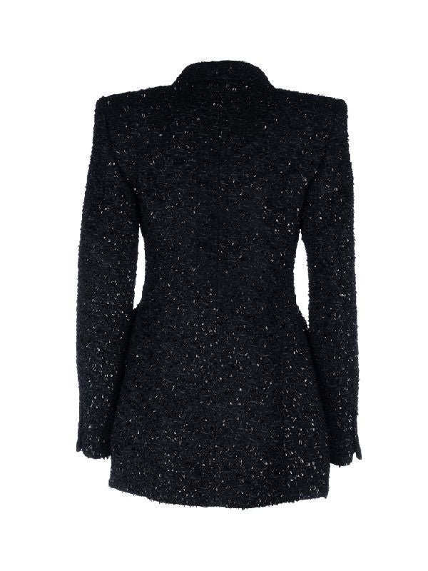 Wool Blend Boucle Double Jacket