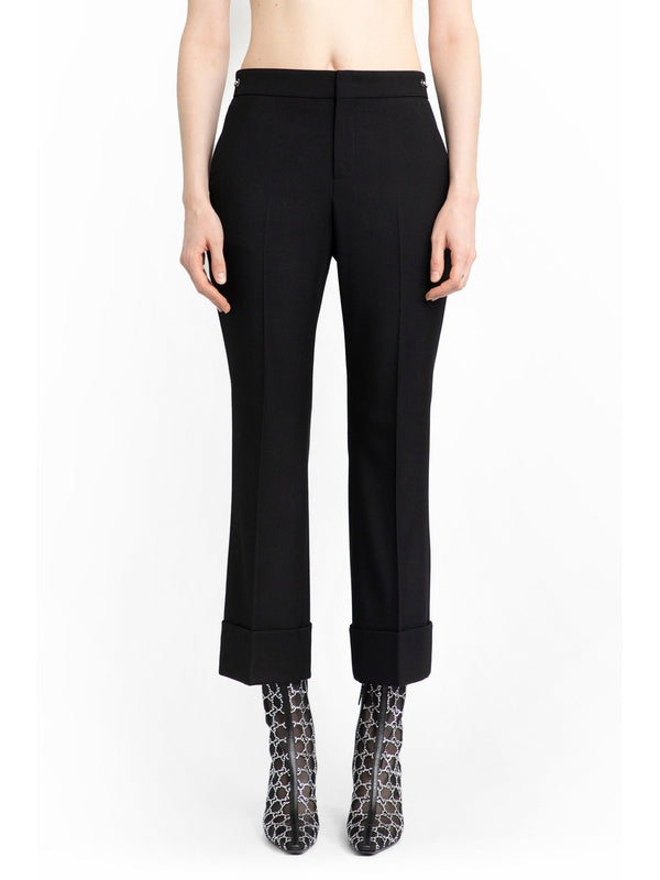Side Horsebit Embellished Wool Pants