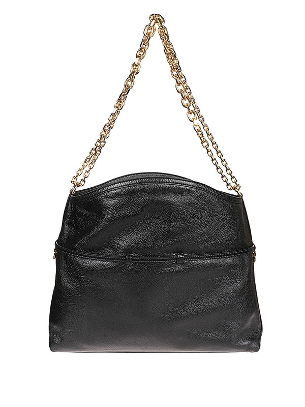 Voyou Chain Leather Medium Shoulder Bag