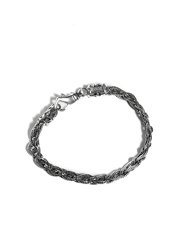 Braided Chain Silver Bracelet