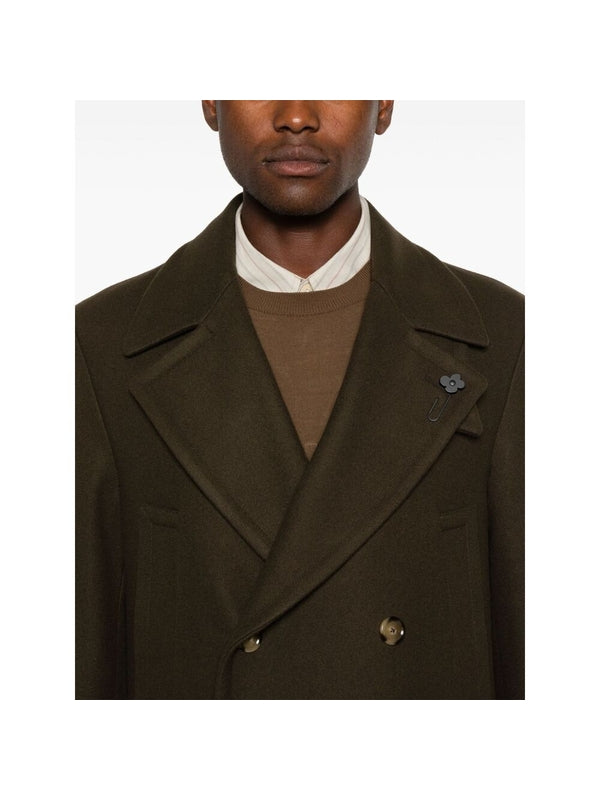 Boutonniere Double Wool Coat