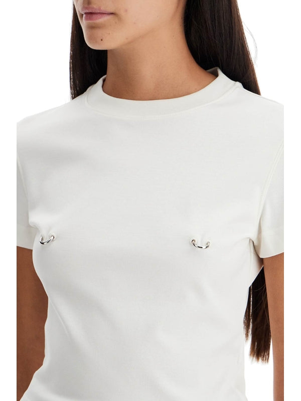 Piercing Cotton Short Sleeve T-Shirt