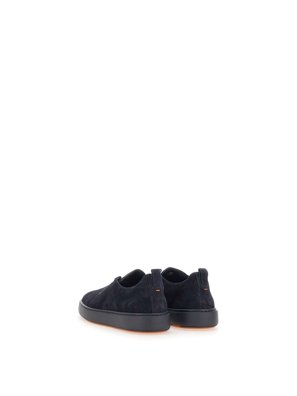 Santoni Navy Low Top Sneakers