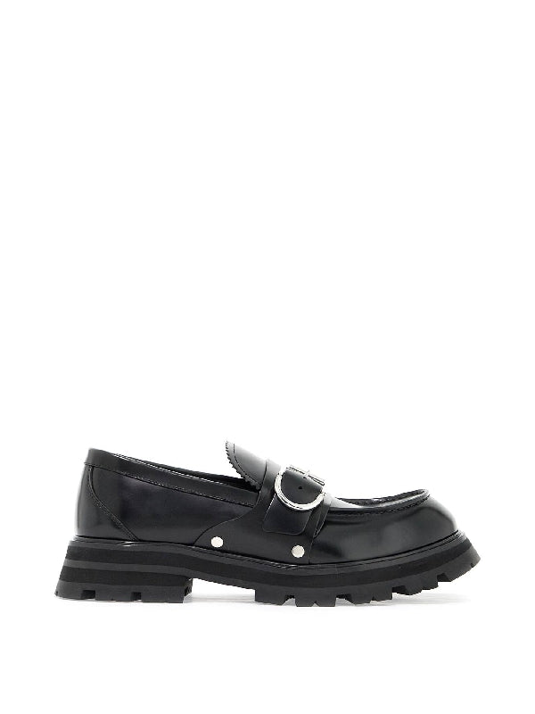 Wander Buckle Strap Leather Loafers - Jente