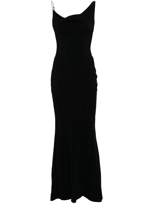 Mugler Black Long Dress
