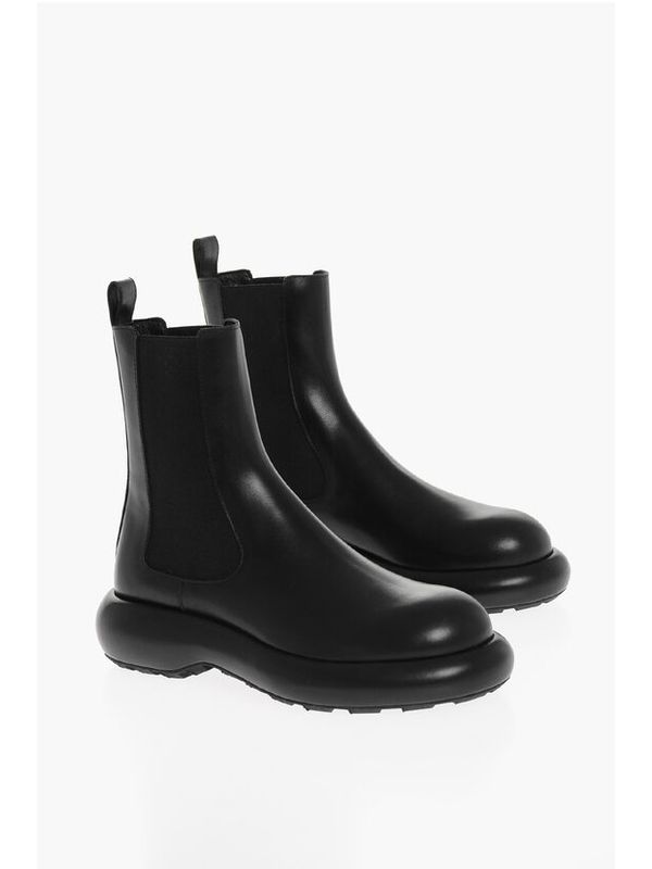 Black Leather Chelsea Boots