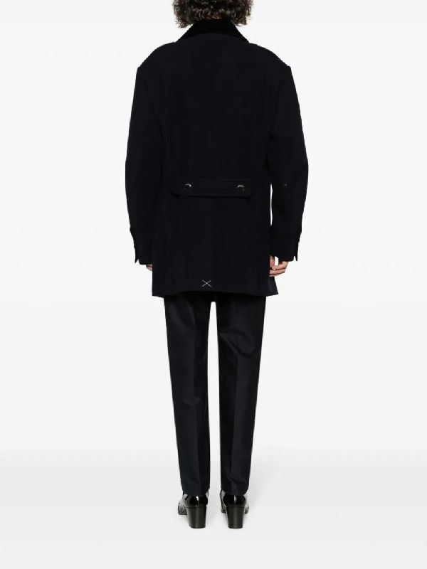 Wool Felt Double Peacoat