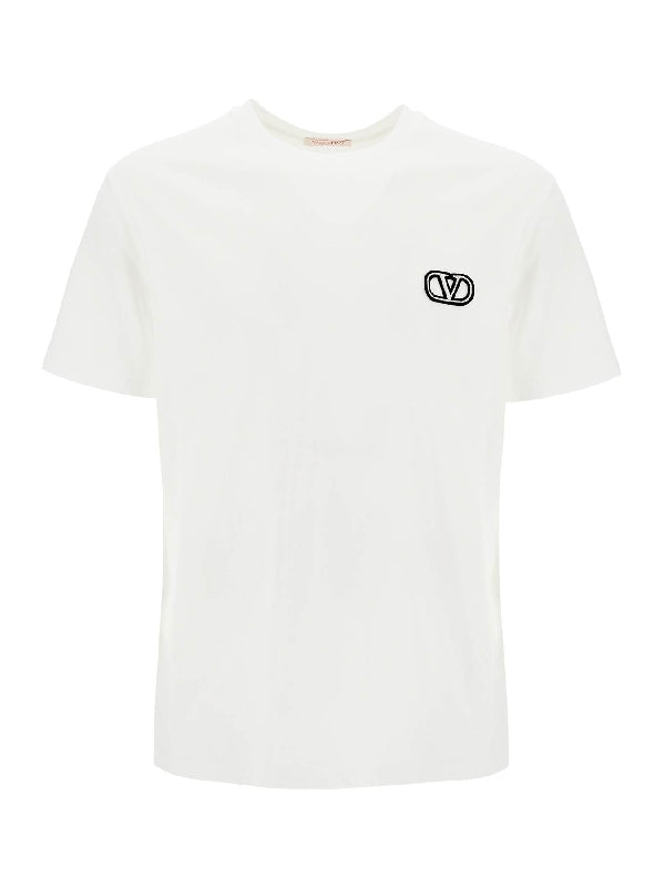 V Logo Short-sleeve T-shirt - Jente