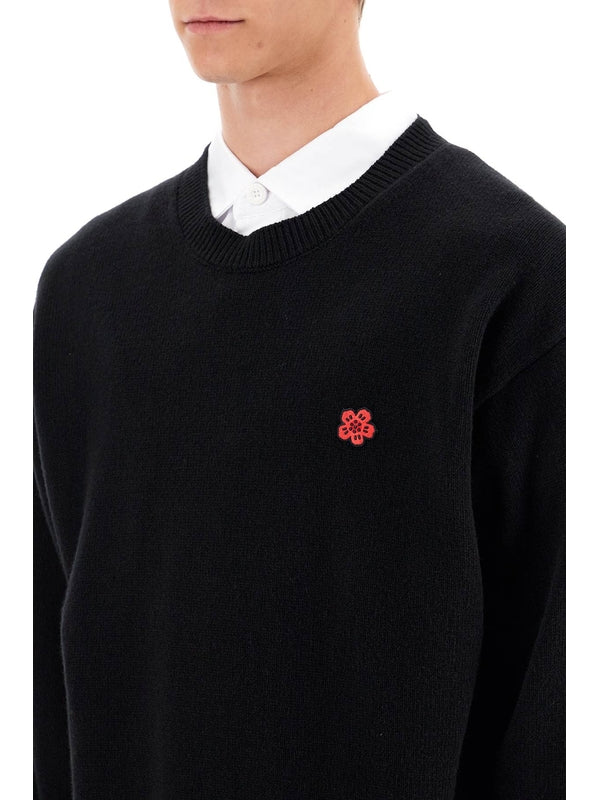 KENZO - Bokeh Flower Embroidery Wool Knit - Jente