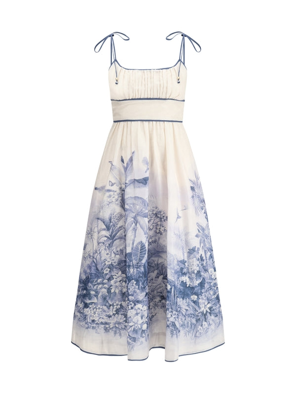 Wylie Flower Print Linen
  Dress